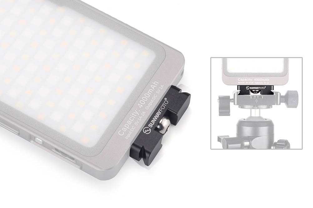 Snelwisselplaat mini voor ledlamp en accessoires - Afbeelding 2