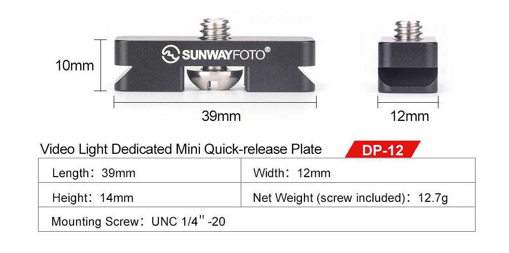 Snelwisselplaat mini voor ledlamp en accessoires - Afbeelding 7
