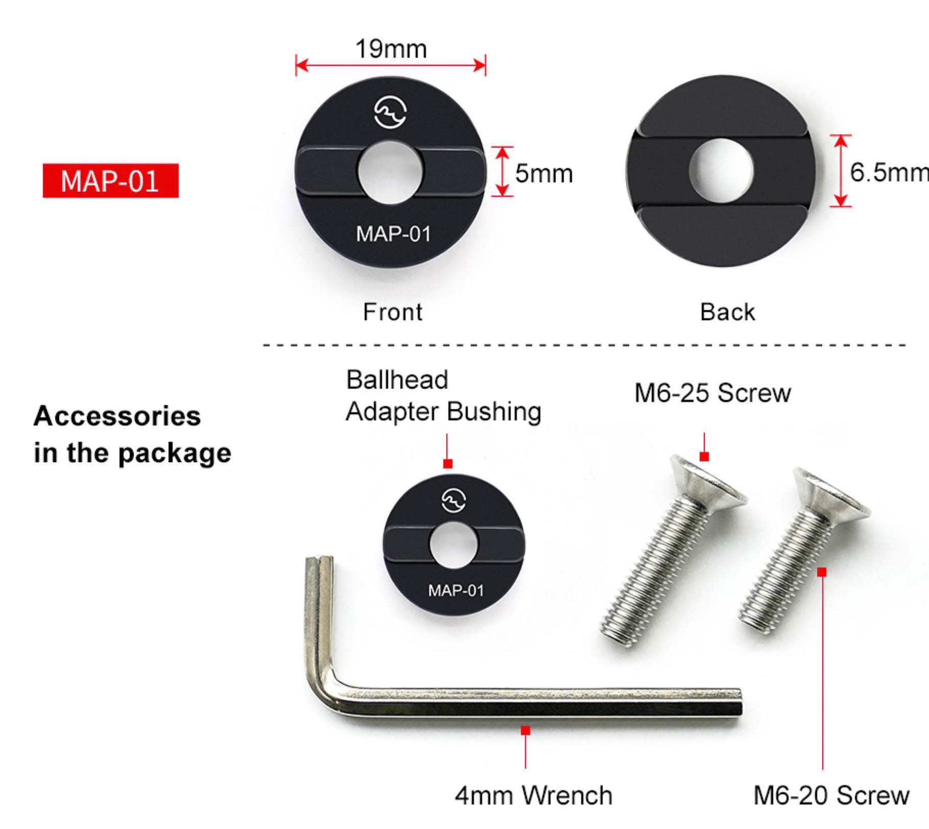 Manfrotto Balhoofd adapter raised top - Afbeelding 7