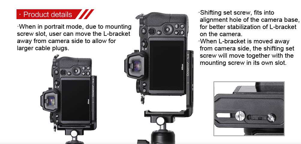 L-plaat / L-bracket Nikon Z6 en Z7 - Afbeelding 10