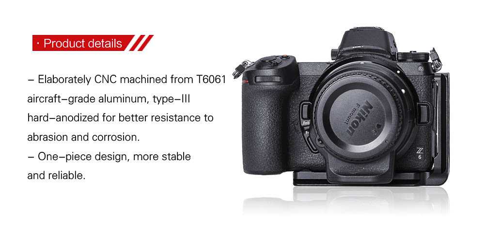 L-plaat / L-bracket Nikon Z6 en Z7 - Afbeelding 7